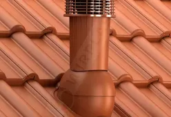 Вентиляционный выход Wirovent Tile Plus 125 с отводом конденсата и электровентилятором-2