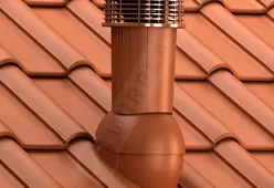 Вентиляционный выход Wirovent Tile Plus 125 с отводом конденсата и электровентилятором-1