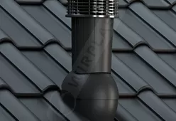 Вентиляционный выход Wirovent Tile Plus 125 с отводом конденсата и электровентилятором-2